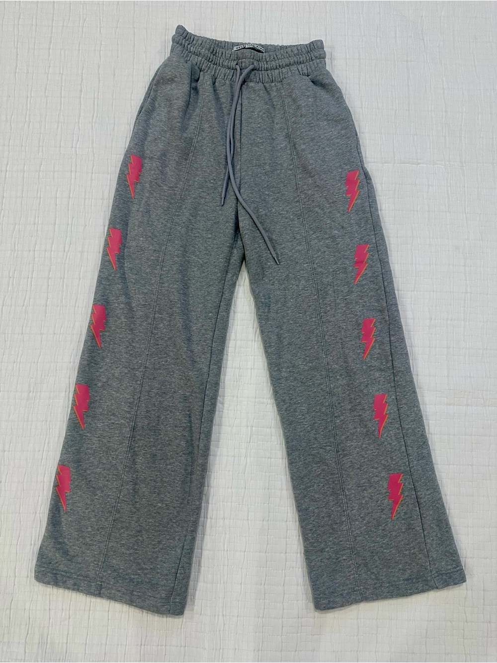 Celebrity Pink Wide Leg Fleece Pants Womens Small Gray Cotton Soft Sweatpants